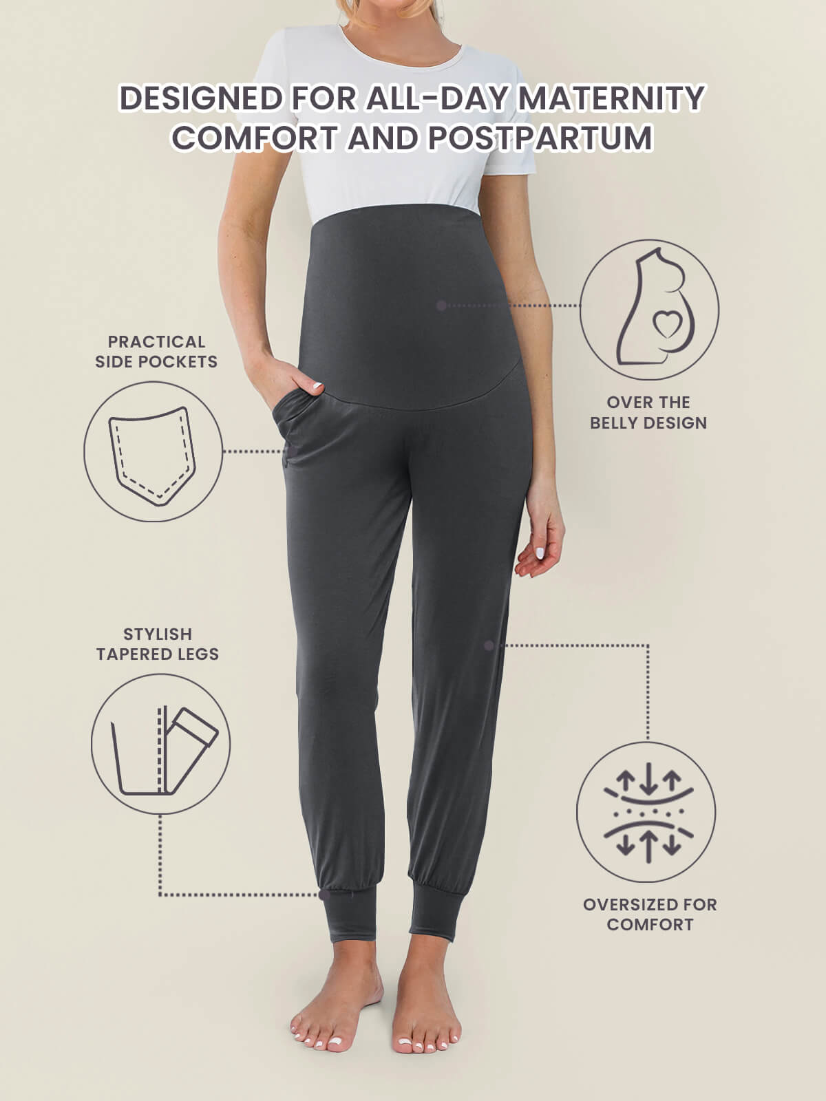 WonderBuy Cloud Jogger Pants - Maternity & Postpartum
