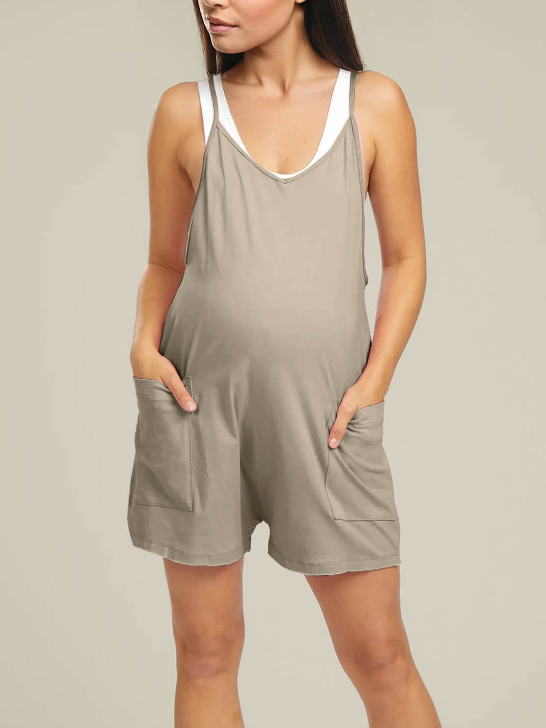 WonderBuy Oversized Jumpsuit Shorts - Maternity & Postpartum
