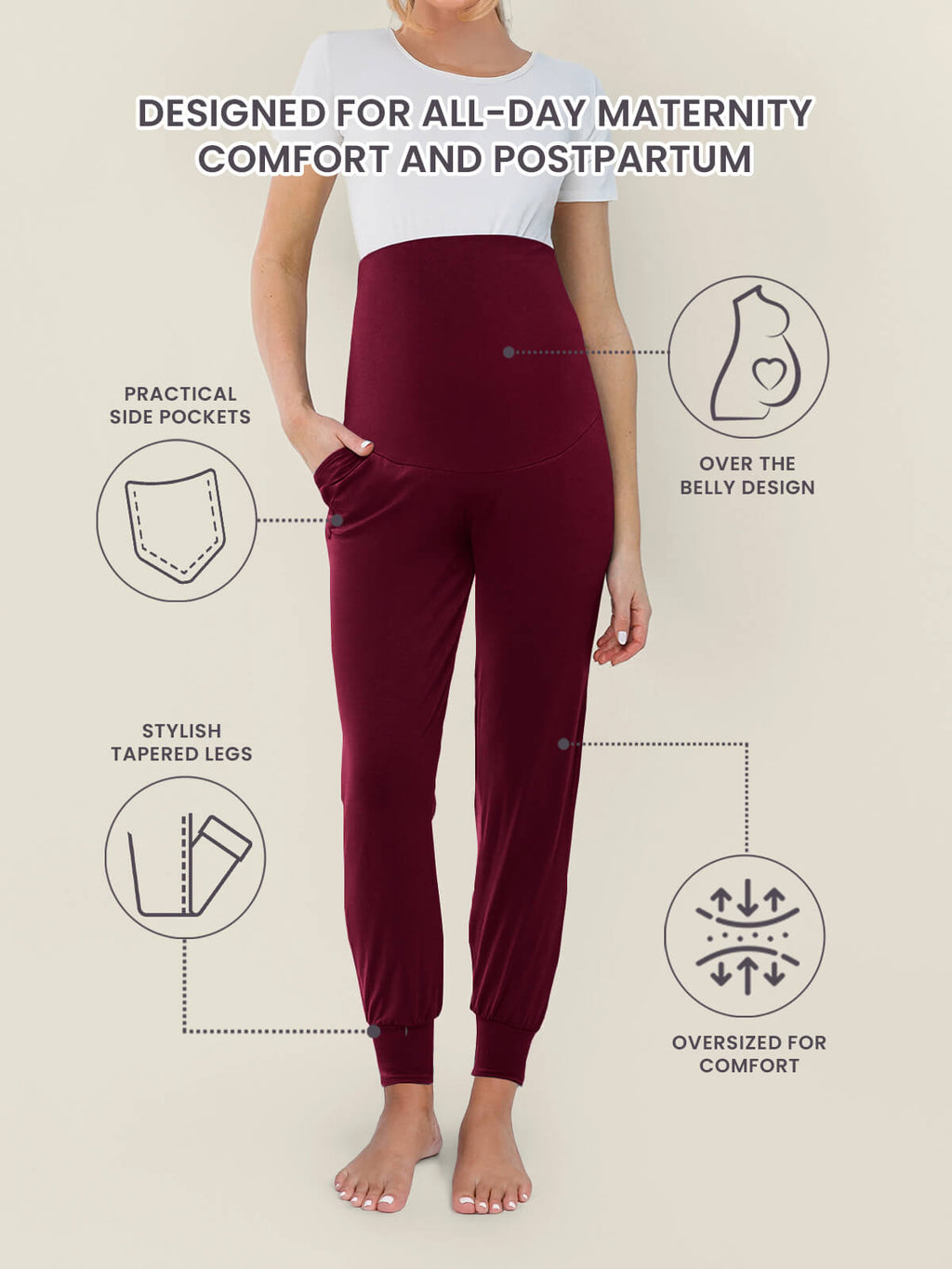 WonderBuy Cloud Jogger Pants - Maternity & Postpartum