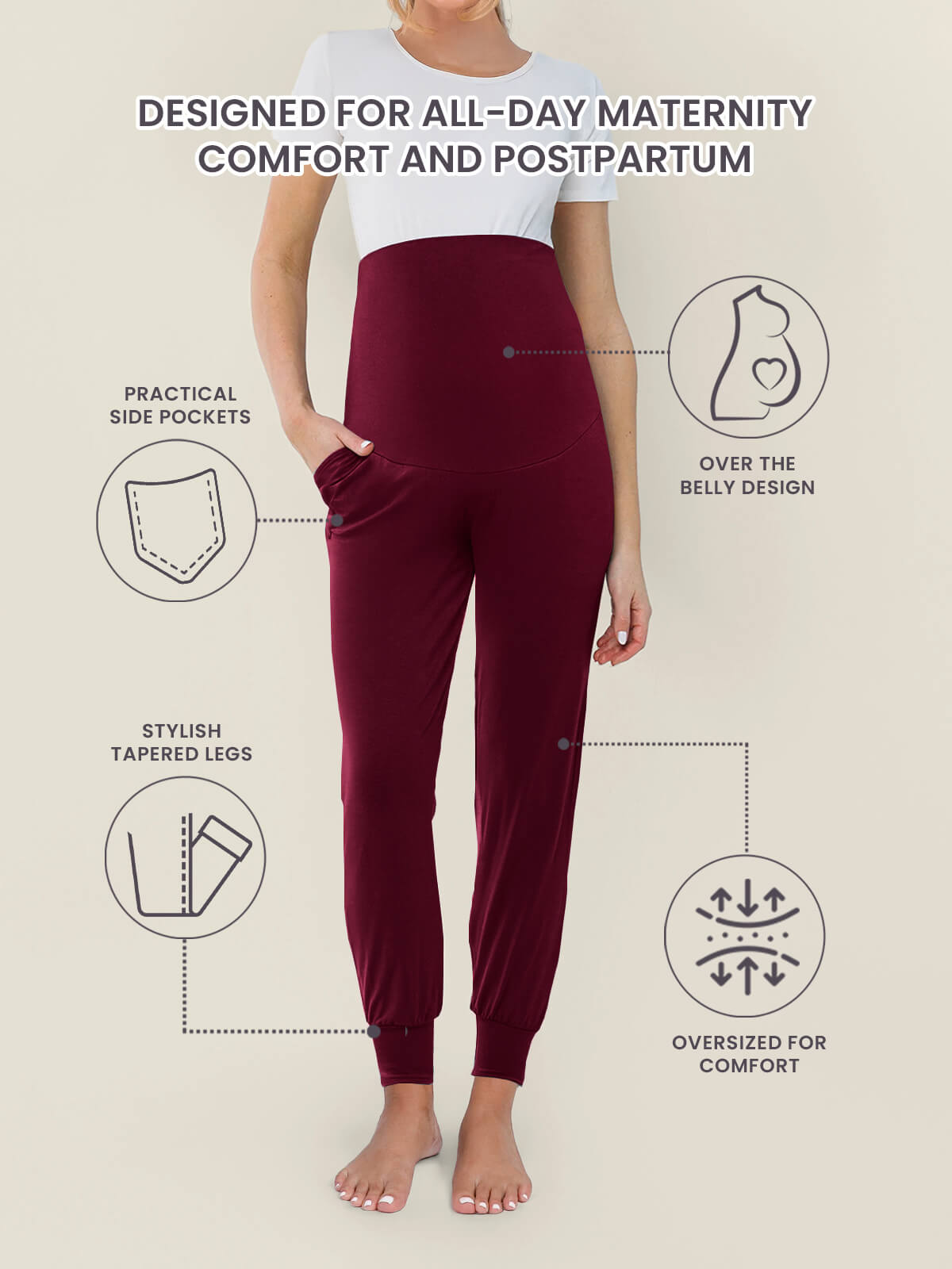 WonderBuy Cloud Jogger Pants - Maternity & Postpartum