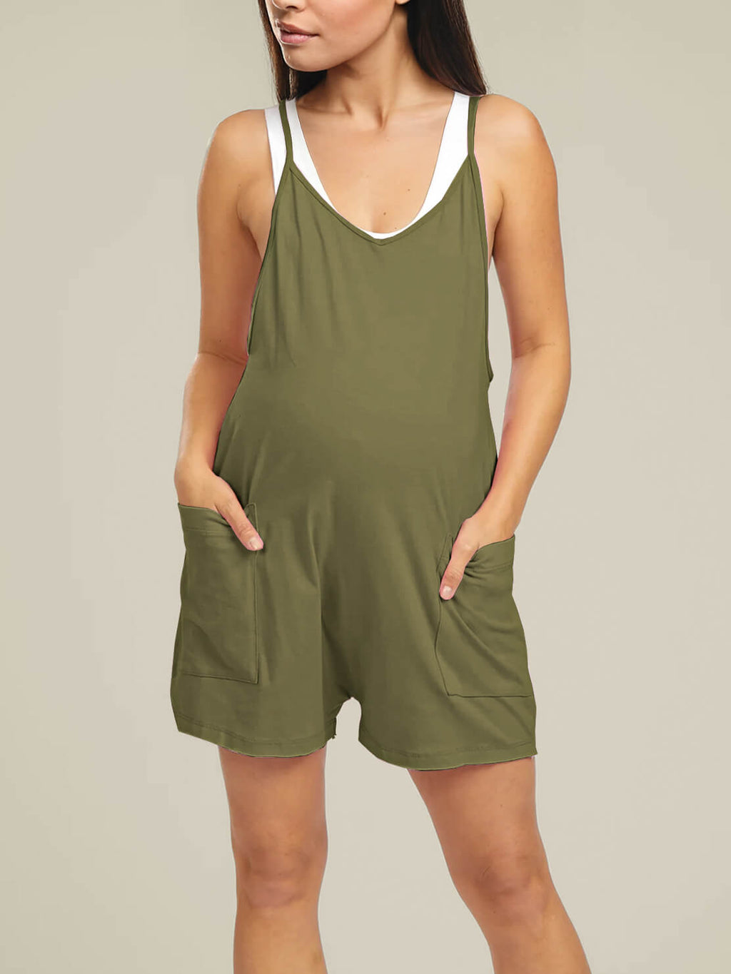 WonderBuy Oversized Jumpsuit Shorts - Maternity & Postpartum