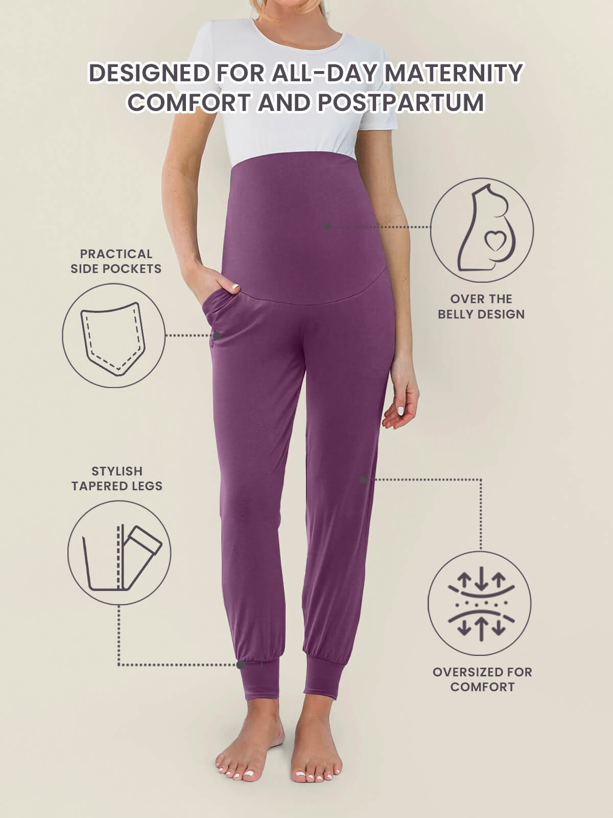 WonderBuy Cloud Jogger Pants - Maternity & Postpartum