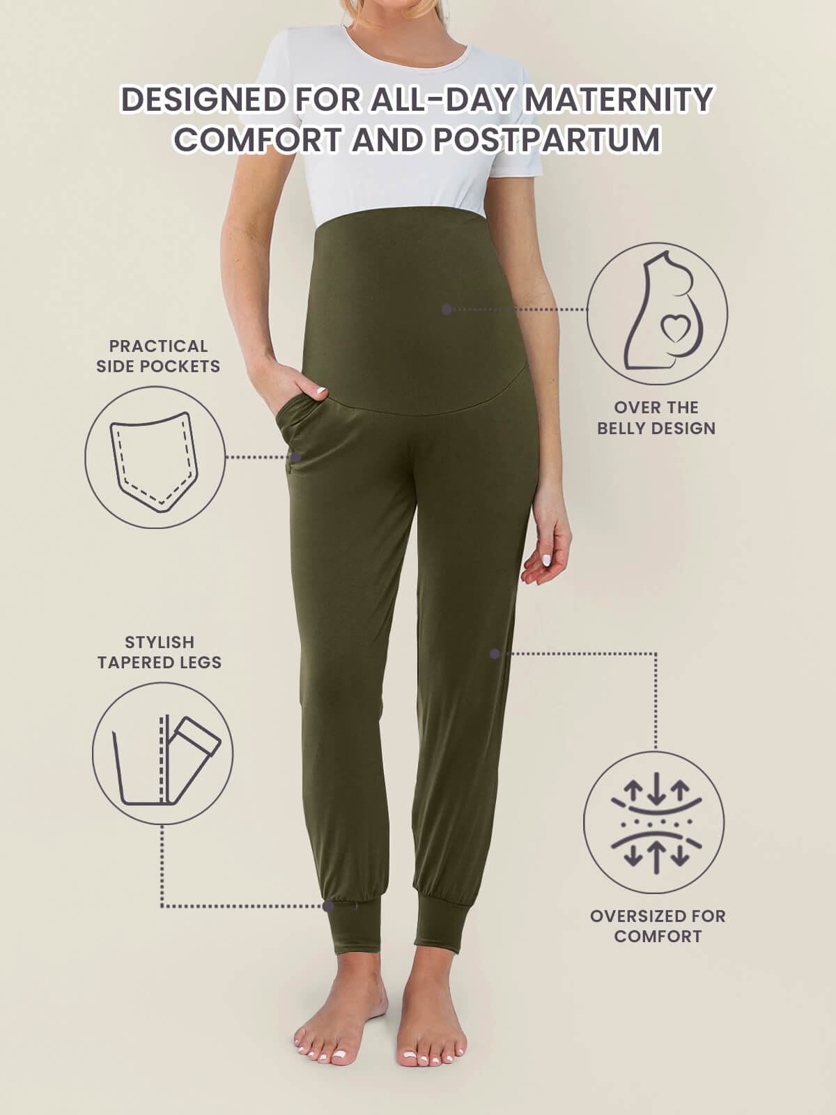 WonderBuy Cloud Jogger Pants - Maternity & Postpartum