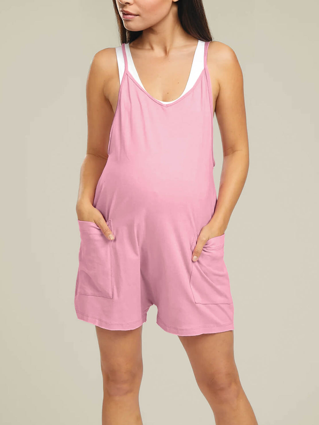 WonderBuy Oversized Jumpsuit Shorts - Maternity & Postpartum