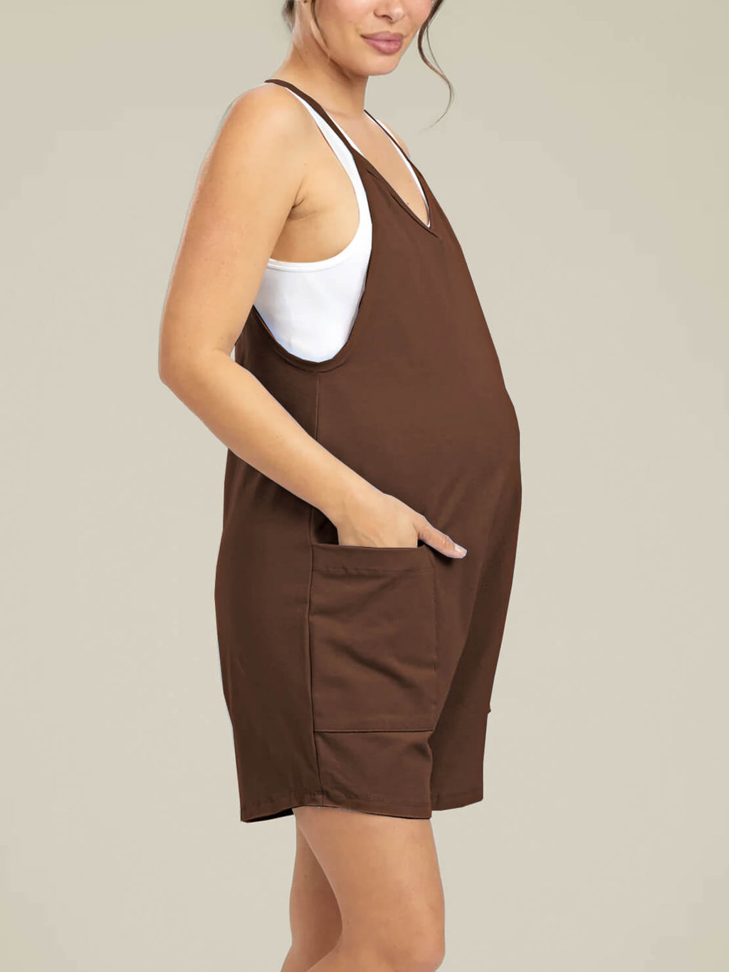 WonderBuy Oversized Jumpsuit Shorts - Maternity & Postpartum