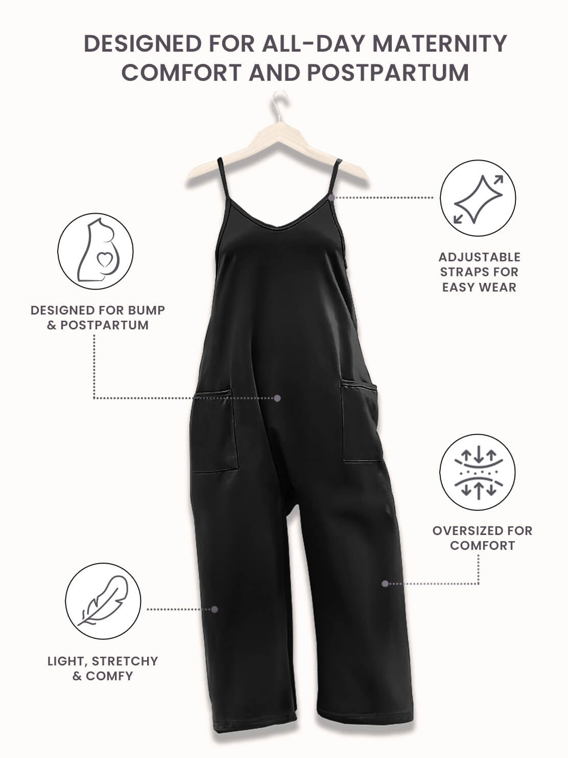 WonderBuy Oversized Jumpsuit - Maternity & Postpartum