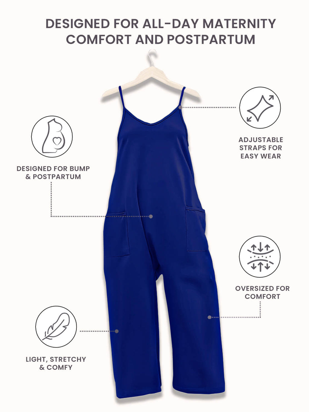WonderBuy Oversized Jumpsuit - Maternity & Postpartum